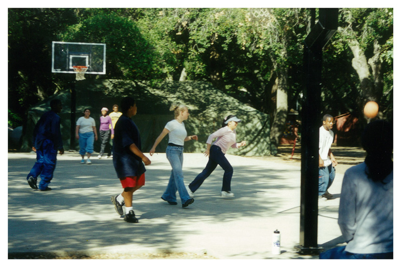 Youth Playing Basketball
